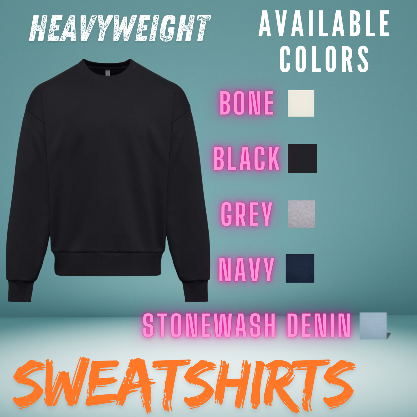 Custom Embroidered Heavyweight Crewneck Sweatshirt